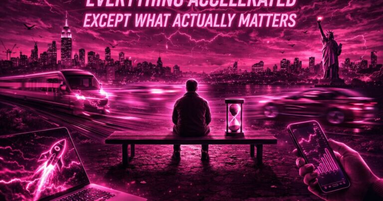 Everything Accelerated Except What Actually Matters - header image for built.wtf post about the AI capability gap