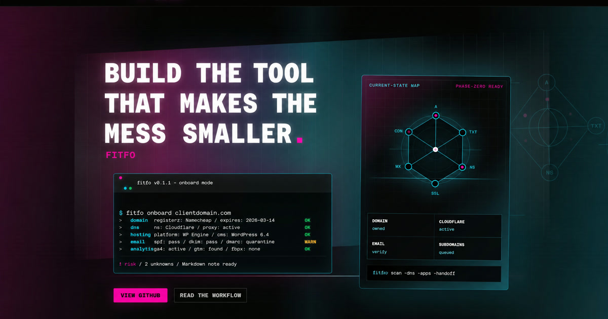 Build the Tool That Makes the Mess Smaller